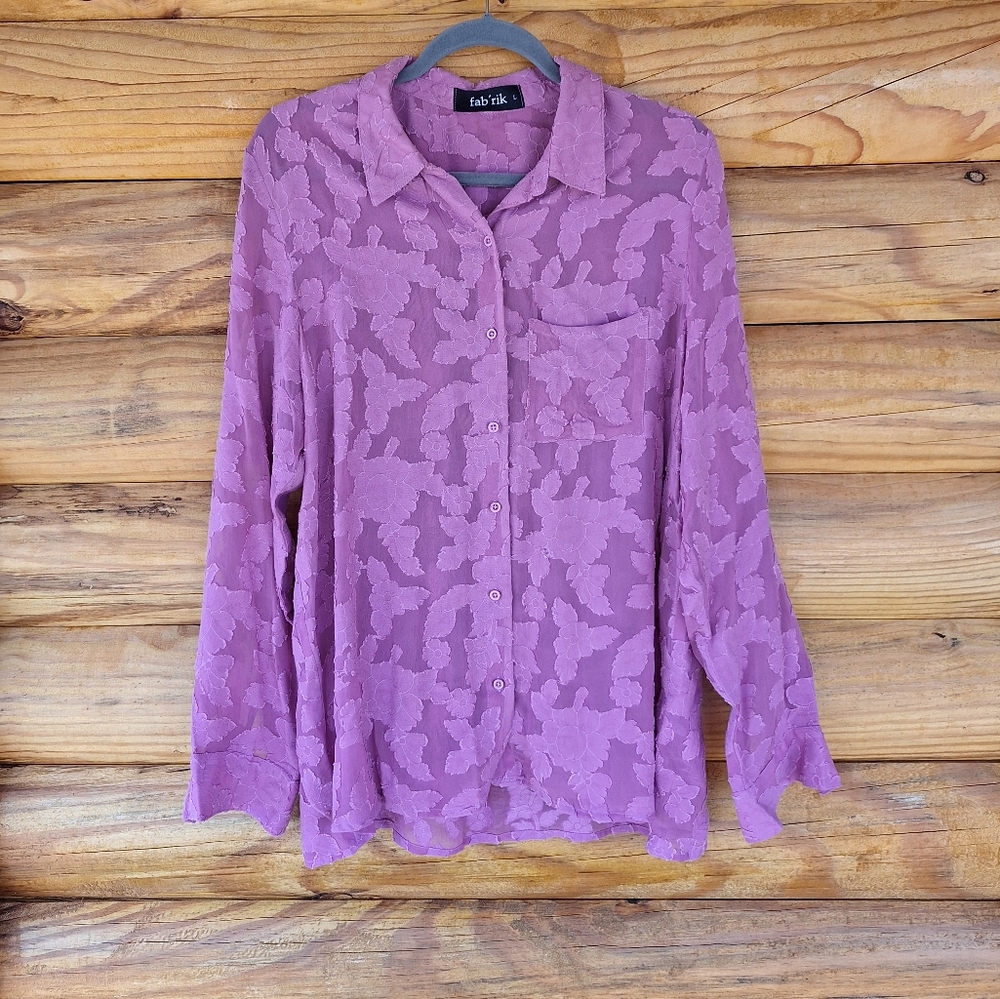 Lace button down blouse - Picture 5 of 12
